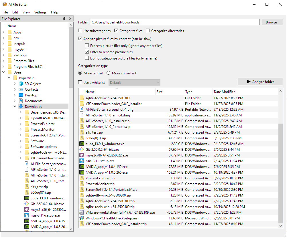 fortscript's tweet photo. AI File Sorter 1.5 is now live on the Microsoft Store. Includes local image content analysis and rename suggestions. Runs fully offline.

#aifilesorter https://t.co/28t7eEuNrh