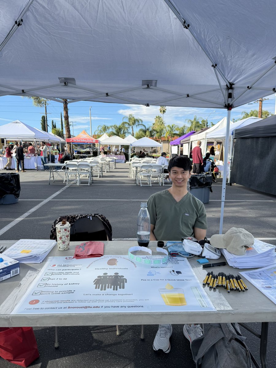 n0r0zha's tweet photo. We had #KidneyCheck recruitment in progress today at the Loma Linda Sunday Market. @IGANFoundation https://t.co/wtpyvhUOPf
