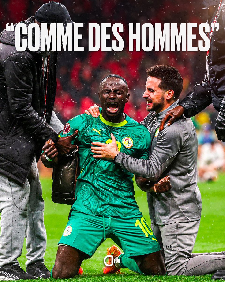 Nadia_MUGUNGA1's tweet photo. LIKE TRUE MEN 🏆⚽
——————————
#CANMAROC: In the final moments of the 2025 AFCON final, chaos took over. Senegal had a goal disallowed, and #Morocco was awarded a highly controversial penalty. Frustrated, the Lions of Teranga stormed off the pitch, but their captain’s calm leadership and Sadio Mané’s guidance brought the team back. The penalty was missed, and just minutes later, #Senegal struck the decisive goal, sealing a 1-0 victory. A breathtaking, cinematic sequence that will be remembered forever. This triumph shows the power of resilience, unity, and never giving up, qualities that define champions. The Lions of Teranga have written an unforgettable page in AFCON history. 🇸🇳
#AFCON2025 #SenegalChampions