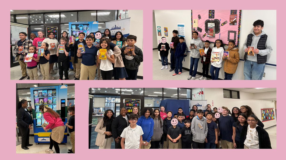 BenoitBookBoss's tweet photo. What an incredible day for our young readers! We are still buzzing from the excitement of the Book Vending Machine Ribbon Cutting Ceremony at the Moroles Library!

A massive THANK YOU to Atmos Energy and the Dallas Education Foundation for their generous support in providing this amazing machine to our school. Because of your partnership, our students now have a fun, interactive way to grow their home libraries!

It was a joy to see so many families and students gather for the big reveal. Our students were recognized for their dedication as outstanding library patrons, library workers, and book club members. Students can continue to earn free books by reading and completing book reviews!

We are so proud of our students' hard work and can’t wait to see which books they choose next. Keep reading, Moroles! 

#MorolesLibrary #BookVendingMachine #LiteracyMatters #AtmosEnergy #DallasEducationFoundation #ReadingIsPower @MorolesEagles @DallasEdFound @atmosenergy @DISDLibDirector @DISDlibraries_ @BenoitBookBoss