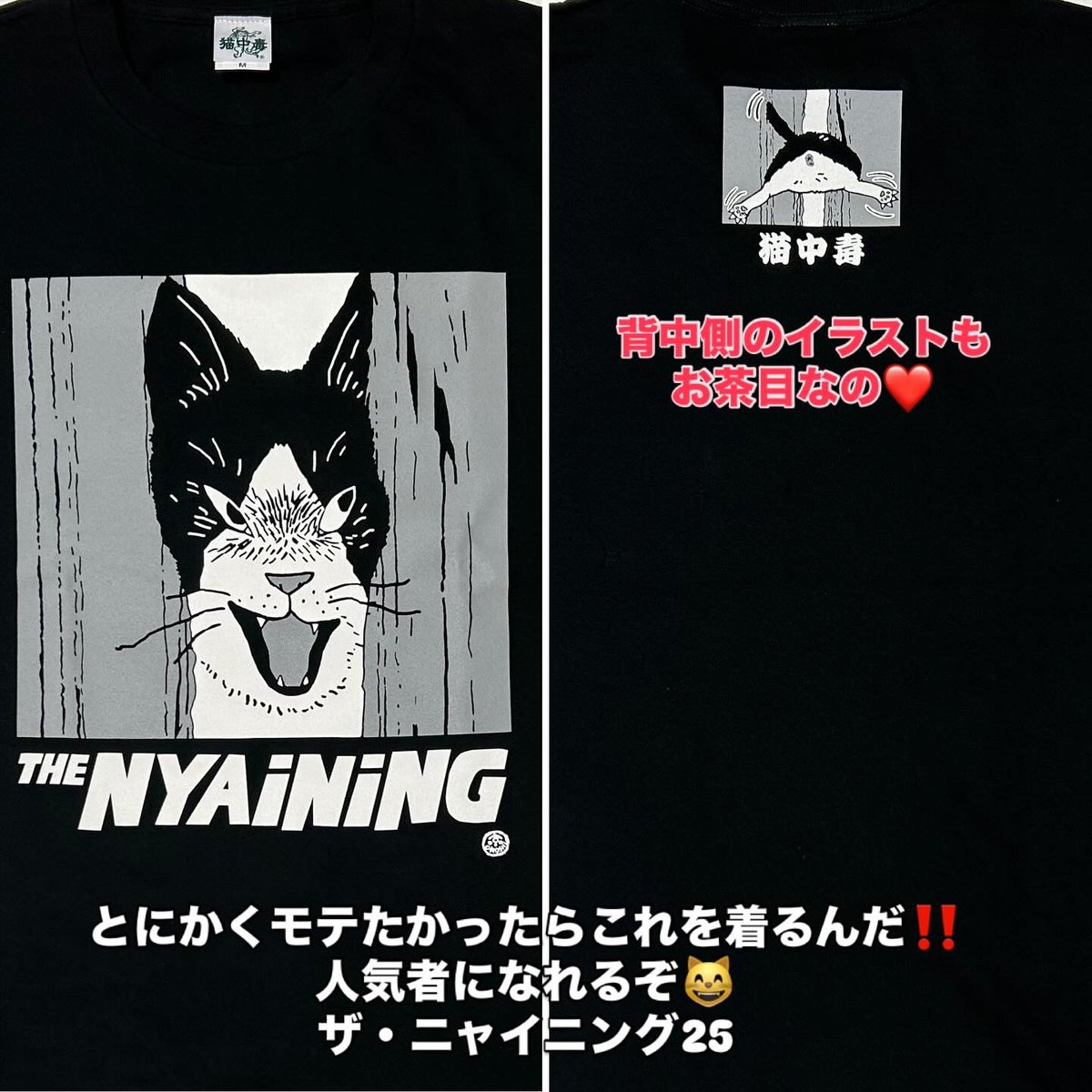 おは猫T❗️ 元気度数が低いので😅 『ザ・ニャイニング25 』を 着て