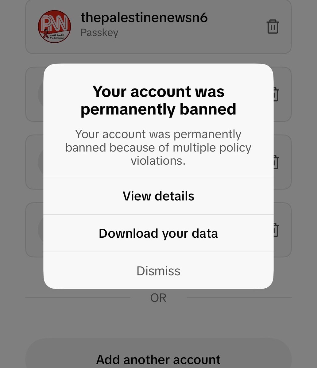 PaliNewsNetwork's tweet image. PNN Tik Tok Deleted with 175k followers .. we have had 25 tik tok and instagram accounts deleted over the past 2 years including several with over 100k followers