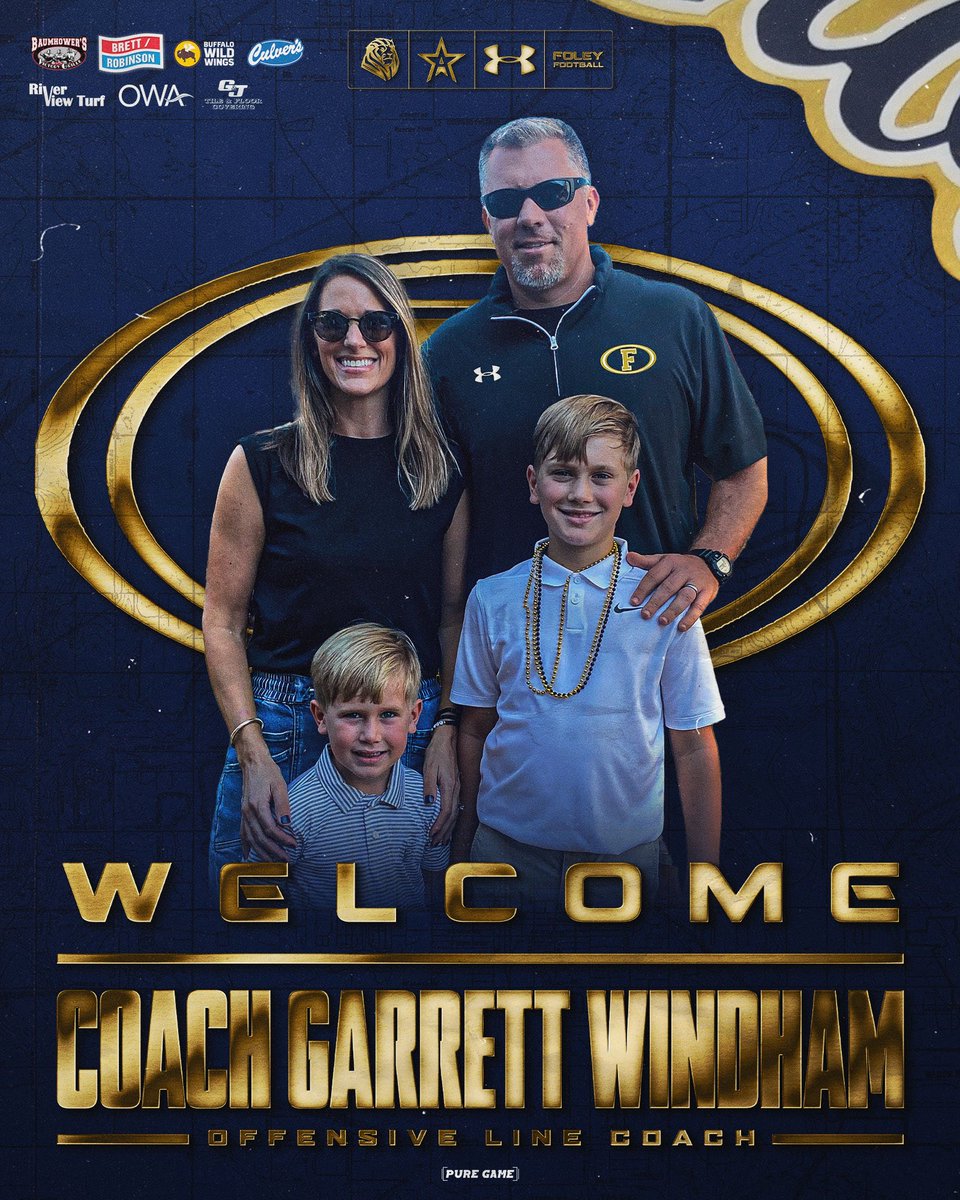 FoleyLionsFB's tweet image. Ready to go to work in the trenches 💪 

A former state champion with previous head coach experience, we are thrilled to add Coach Garrett Windham to the staff as our new Offensive Line coach! 
@GarrettWindham_ 

#OwnIt #1ROAR 🦁