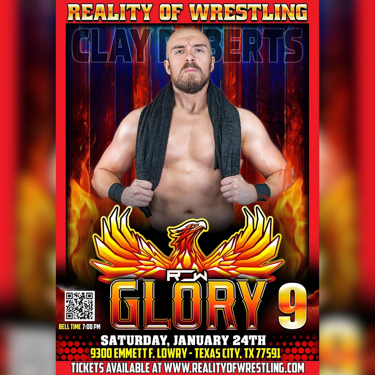 TheOfficialROW's tweet image. 🚨 TALENT ANNOUNCEMENT 🚨

The Precision Tactician @WrestleHouse will be in action at GLORY 9 next Saturday in Texas City, TX!

📍9300 Emmett F. Lowry Expy, Texas City, TX 77591
🚪 Doors Open: 6:30 PM
🕖 Bell Time: 7:00 PM

🎟️ Tickets On Sale Now: shorturl.at/NuGlf