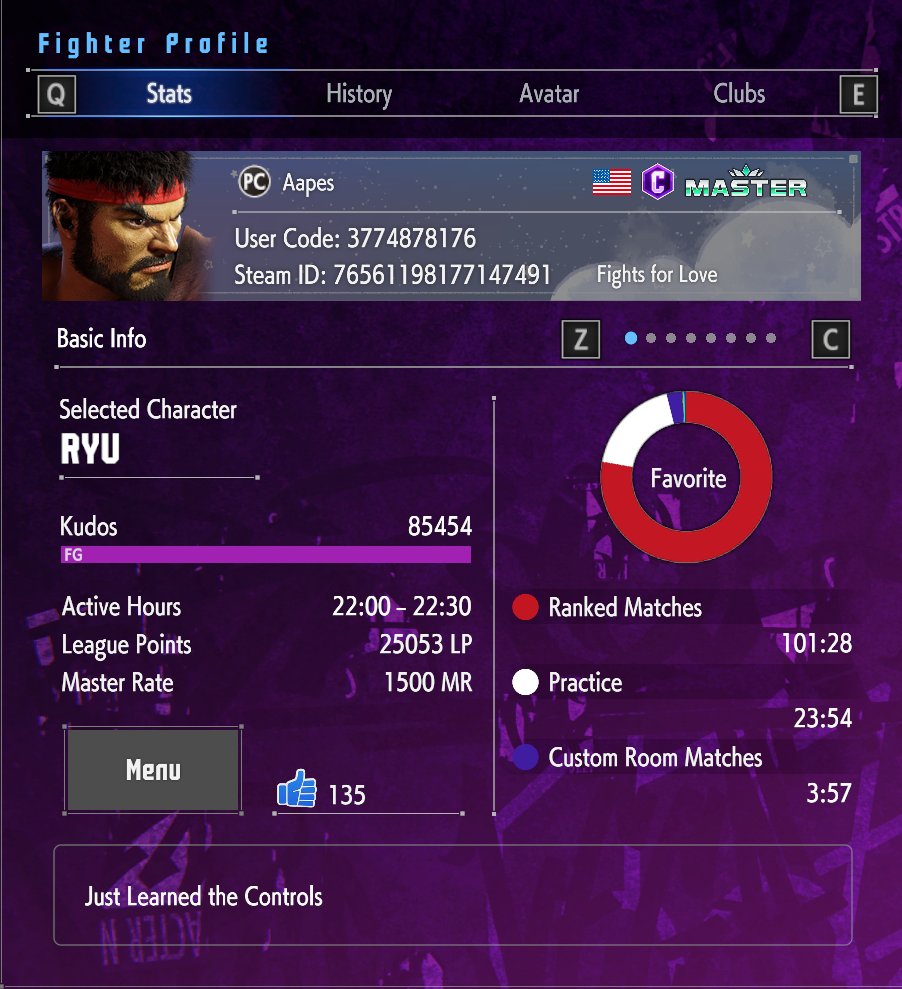 first time trying a traditional fighter,
hit master in about 120 hours,
game is fun :)