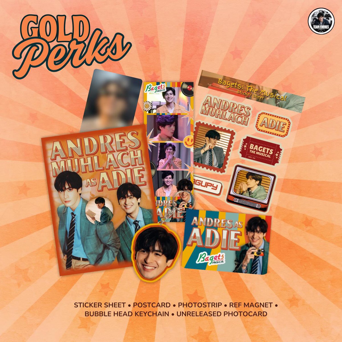 TeamAndresOFC's tweet image. TARA LETS, BAGETS! 

6 days na lang at makakabonding na natin ang cast ng Bagets—especially our very own Adie! Kaya naman, ito na ang mga hinihintay niyong perks. 

If you want this ‘Adie’ perks, join us on our block section this coming January 31, 2026, 8pm! 

📎:…