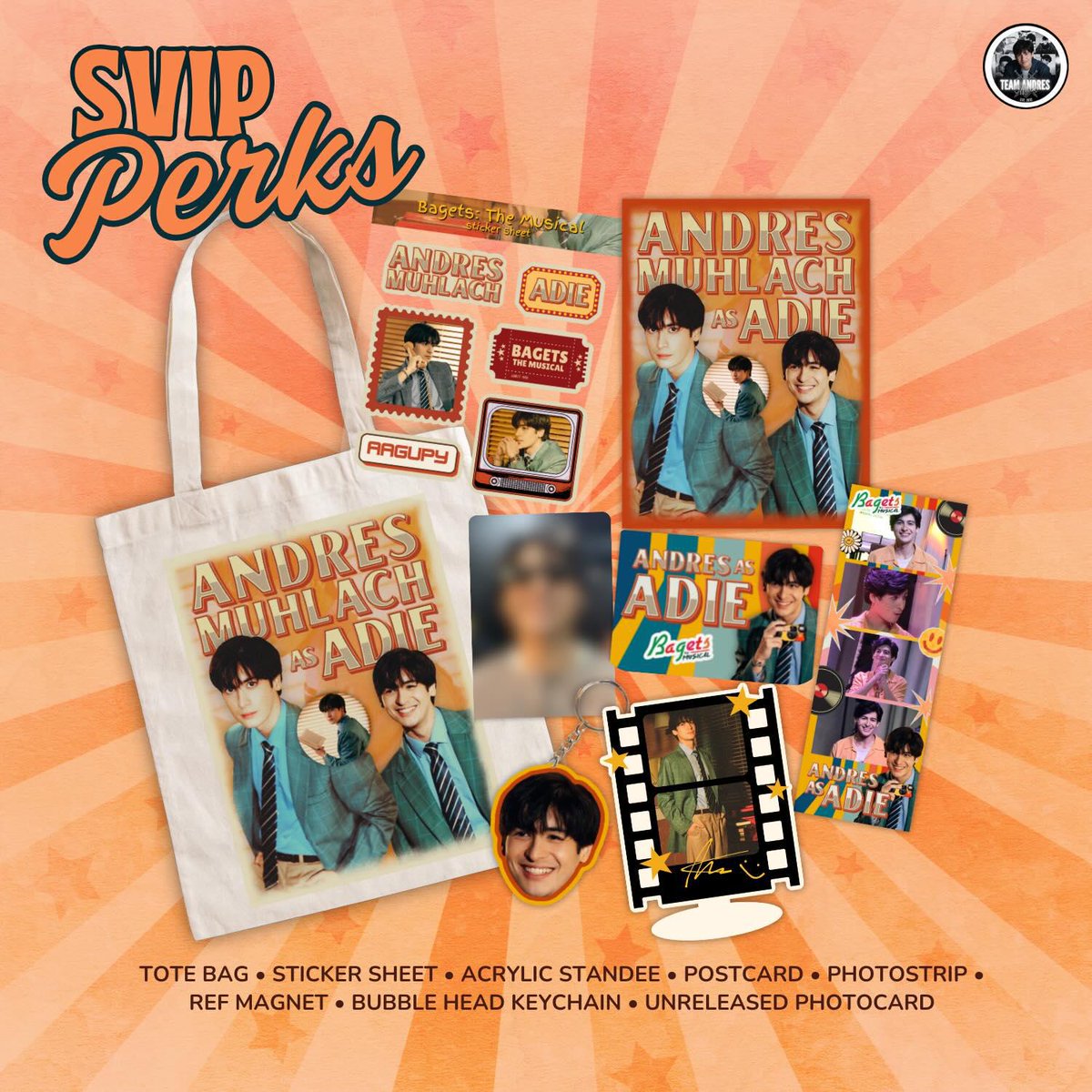 TeamAndresOFC's tweet image. TARA LETS, BAGETS! 

6 days na lang at makakabonding na natin ang cast ng Bagets—especially our very own Adie! Kaya naman, ito na ang mga hinihintay niyong perks. 

If you want this ‘Adie’ perks, join us on our block section this coming January 31, 2026, 8pm! 

📎:…