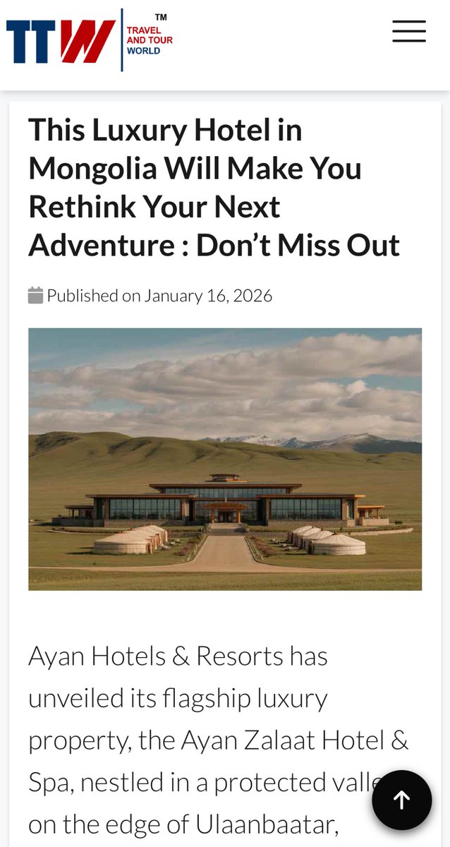 MongoliaInNZ's tweet photo. We haven’t stayed or visited, and we aren’t endorsing, but this report of another luxury option near Ulaanbaatar may be of interest to Kiwis planning a combo adventure and luxury-resort holiday (visa-free of course) in Mongolia in 2026. https://t.co/aKG3eka9IO
