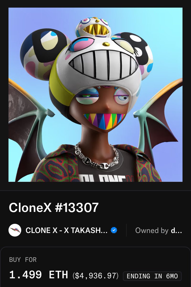 onoderic's tweet image. 滅多に市場へ姿を現さない、MURAKAMI「クアドロプル・ドリップ（4種持ち）」の存在に気付いた者はいるか？

三千体のDRIPの中でも、4つの特性が共存する個体はごく僅か。
これらこそが「神々の至宝」と呼ぶに相応しい

CloneX
NFT

↓マルチドリップの解説
※以前の情報に基づくため、最新Mint分は除く