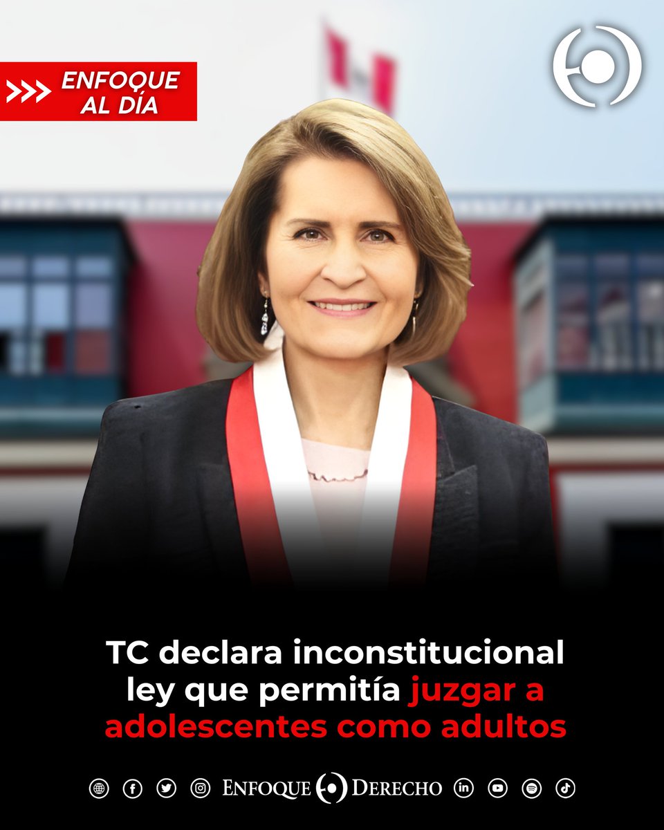#EnfoqueAlDía 📰

El día de hoy, 16 de enero, el Tribunal Constitucional (#TC) declaró #inconstitucional la #Ley32330, norma que permitía que #adolescentes de 16 y 17 años sean #juzgados como adultos.

Fuente: RPP

¿Qué opinas sobre esta noticia?
¡Déjanos tu comentario! ⬇️