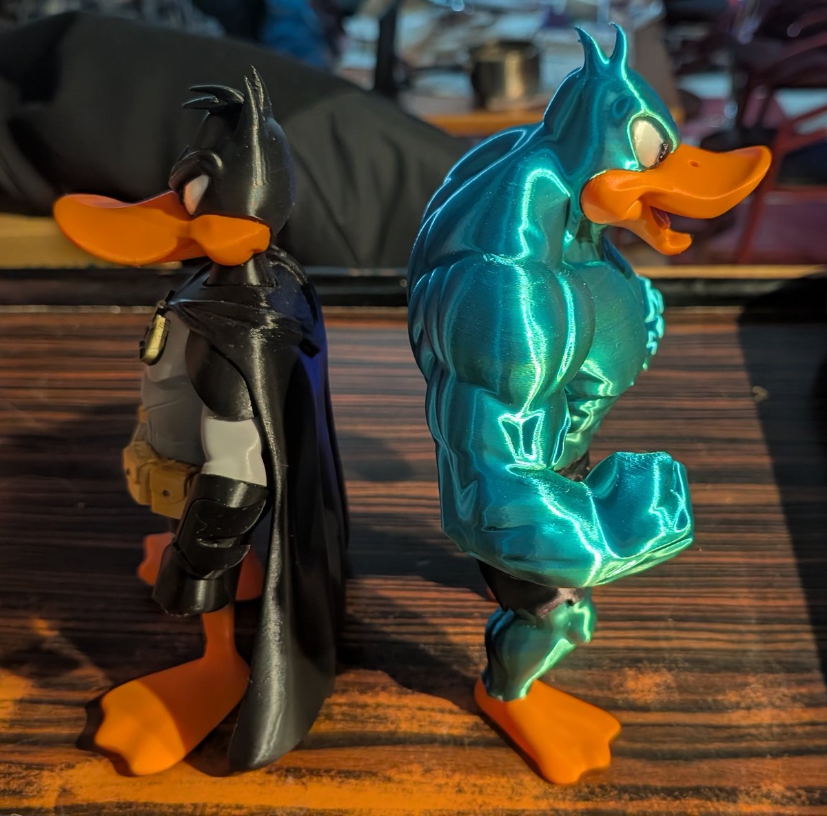 Raymond3dcorner's tweet photo. @Creality3dP 

I am a Maker from Canada 🇨🇦
The Daffy x Batman + Daffy x Hulk. 

Printer : Creality K1 Max + Cold Plate + Space Pi Plus filament dryer. https://t.co/l2kYJZzzJg
