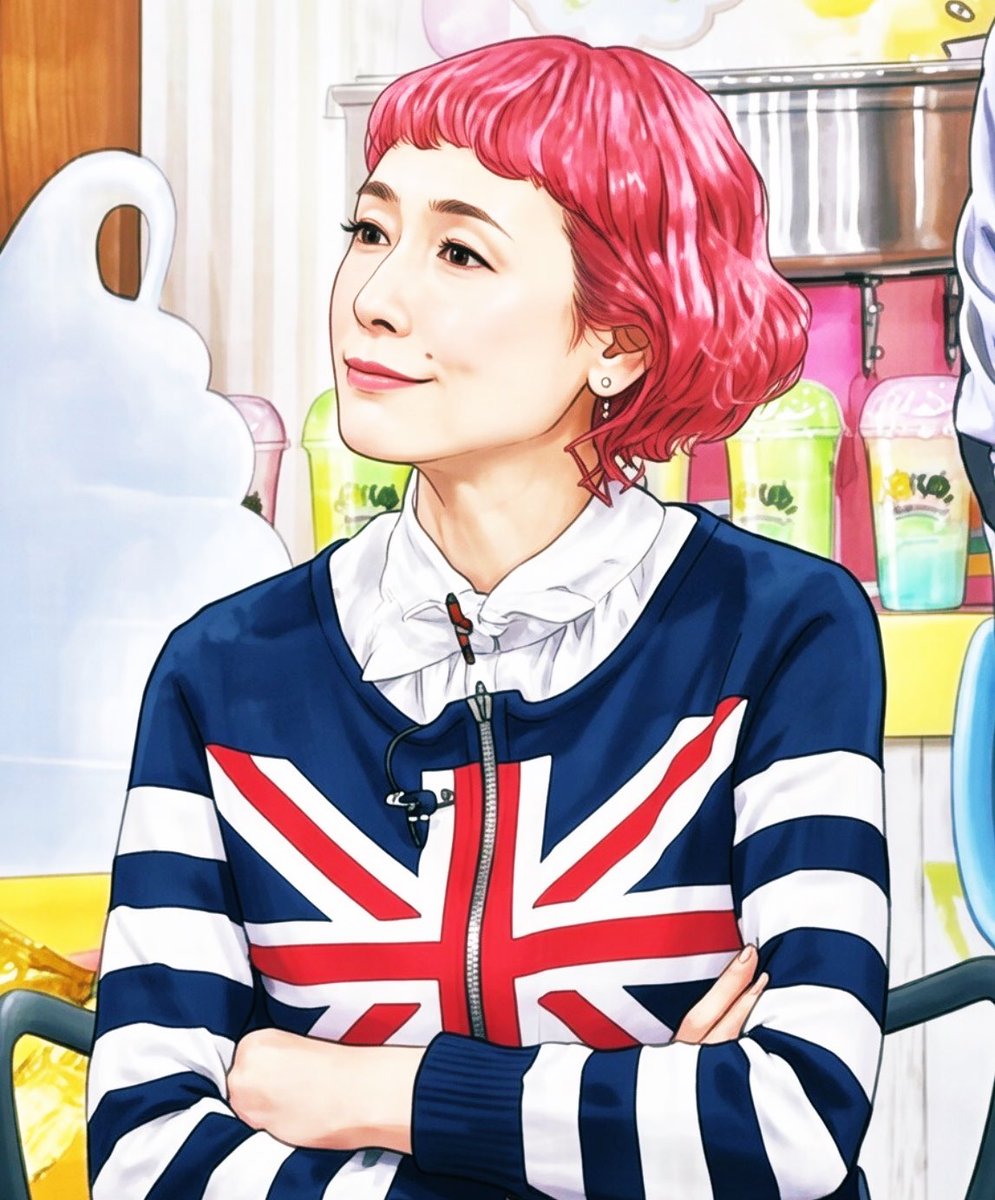 久本雅美さんのスタイリング毎回本当にパーフェクトに可愛らしくて！目が釘付け👀
髪の色も可愛いし(凄く発色のいいピンクに後ろはオレンジ〜ベージュ❣️）
ピアスは「LOVE」のロゴ❣️透明なの❣️👏👏👏

(是非せやねんを観て〜♡)