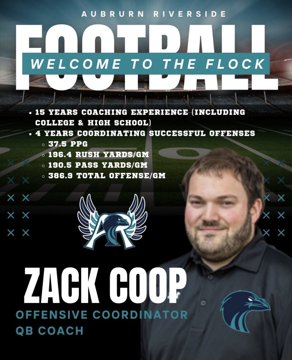 ARFOOTBALL1's tweet photo. Excited to announce our new OC/QB @Coach_ZCoop Zack brings championship experience and a wealth of knowledge!!! Ravens got better today! #GoRavens 🐦⬛🐦⬛ #WhyNotRiverside #Welcometotheflock🐦⬛🐦⬛ https://t.co/lkpAlulFob