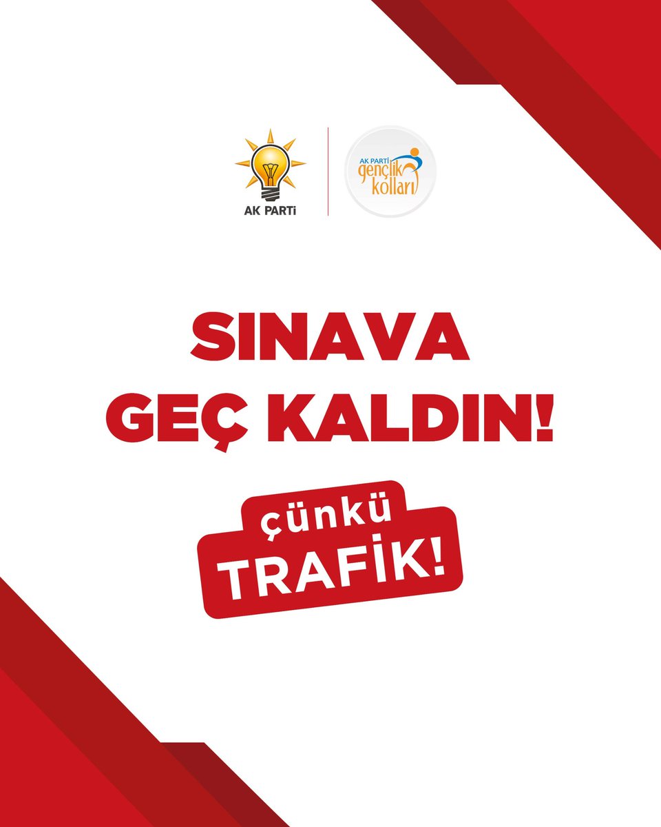 Bir sınav, bir gelecek…
Trafik yüzünden heba olmasın!
Planlama şart, çözüm şart.

<a href="/abdullahozdemir/">Abdullah Özdemir</a> 
<a href="/burakcifci34/">Burak ÇİFCİ</a>