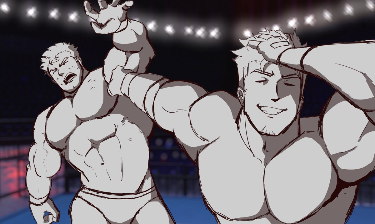 Trying out that jjk meme that's been viraling with my bois Jack Hammer and The Crusher [WIP]