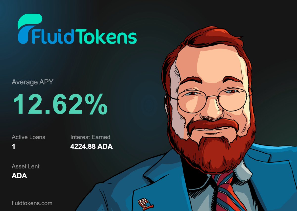 Best yield on #cardano ADA lending: 12.62% APY 🔥 

NON-CUSTODIAL  

OVERCOLLATERALIZED PROTECTION  

SMART CONTRACT SECURITY   

Don't let your ADA sit idle – lend on <a href="/FluidTokens/">FluidTokens</a>

#DeFi #ADA $ADA