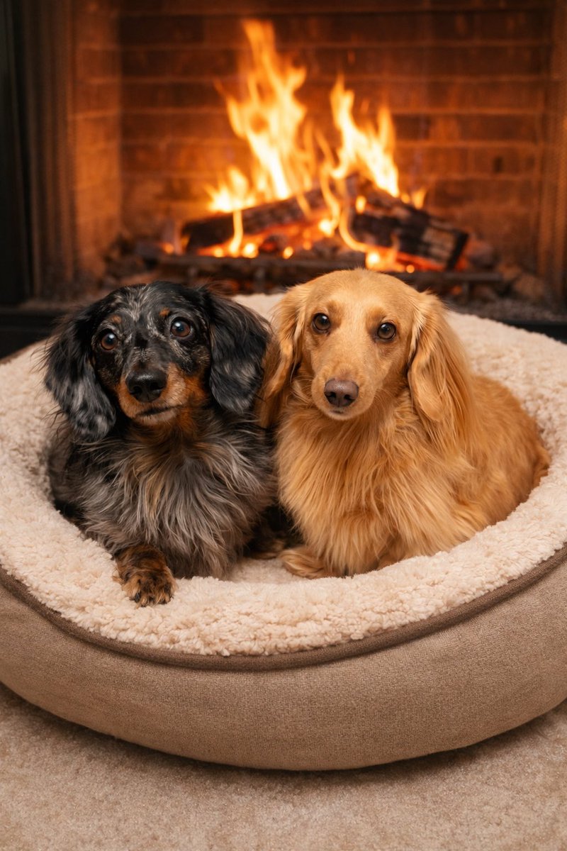 dexterluvsheidi's tweet photo. Heidi and Dexter would like for everybody to stay warm this weekend :-) https://t.co/kBYYTgsI7P