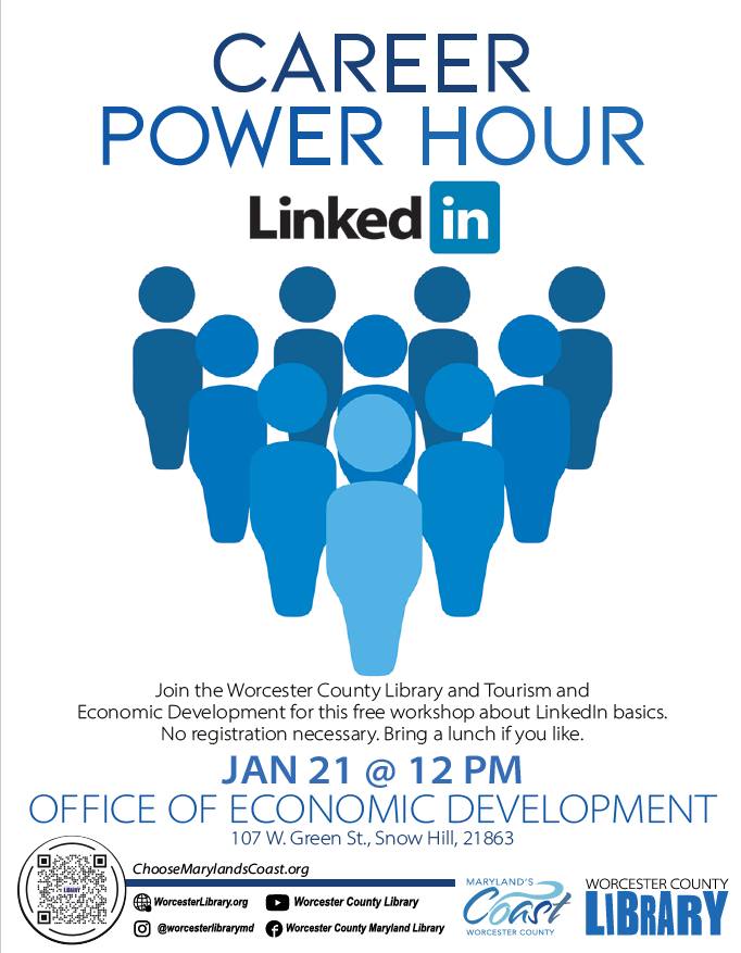 Struggling to get visibility, attract talent, or make LinkedIn work for your business?

Join the Career Power House: LinkedIn Workshop on Jan 21 at 12 PM in Snow Hill for practical tips you can use right away. Free to attend. No registration required.