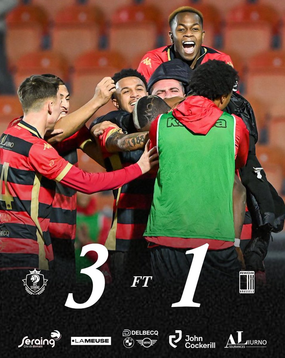 RfcSeraing167's tweet photo. 🔴⚫️ [FT] 3-1 : Trois buts et trois points pour débuter l'année !!! ALLEZ SERAING !!! 🤩 https://t.co/TGoxBiPtJy