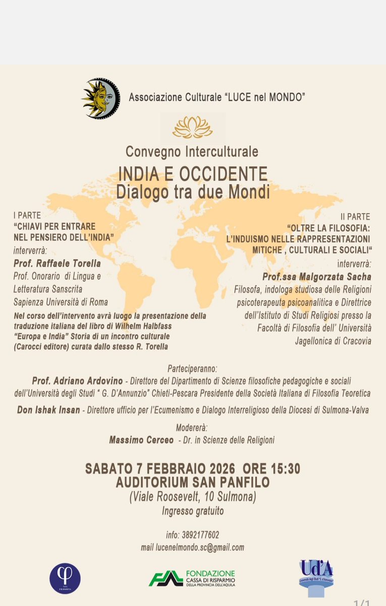 AngelaMagistris's tweet photo. Esploreremo insieme le radici di questa 'storia d'amore' e le influenze reciproche tra Occidente e India, al cospetto di due esperti di fama internazionale tra i massimi esperti in materia. https://t.co/IGxlAWpojm