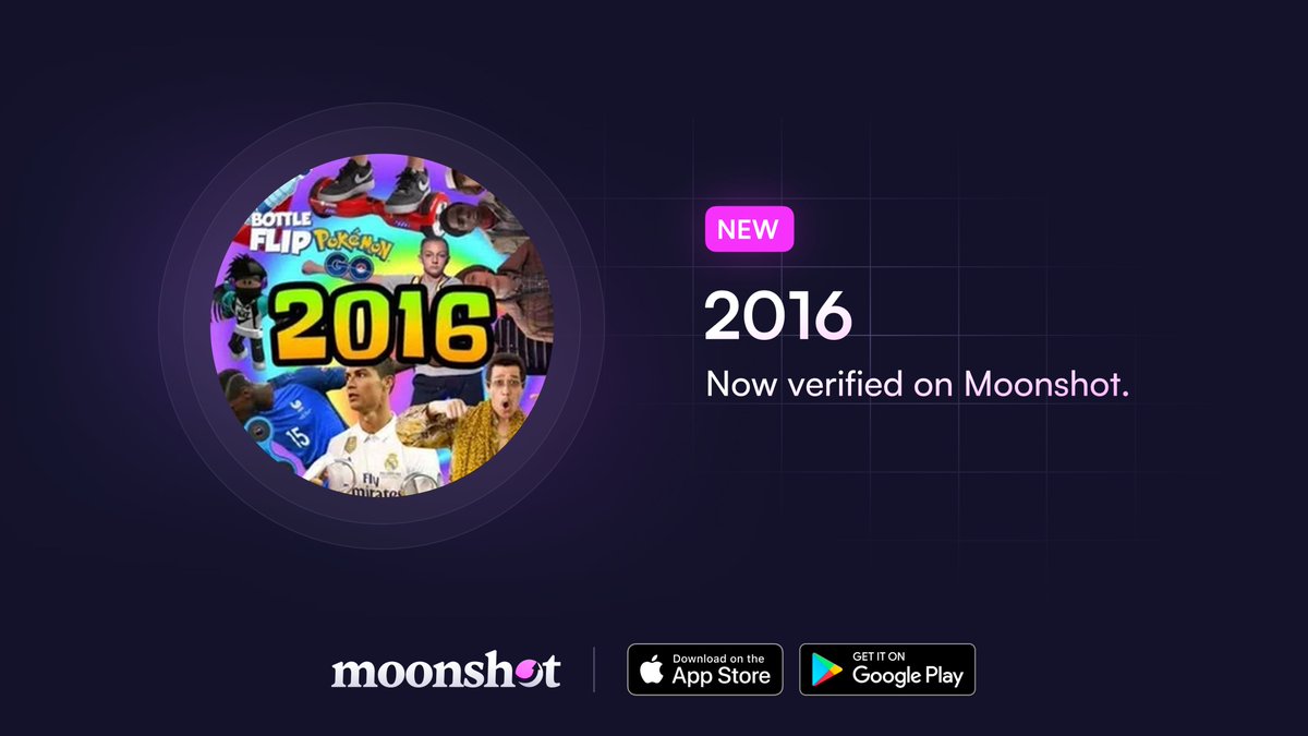 moonshot's tweet photo. 2016 coin ($2016) is now verified on Moonshot. https://t.co/EYcM91YRS2