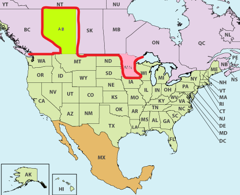 WallStreetMav's tweet image. Proposed new border with Canada.

We take Alberta, Canada gets Minnesota.