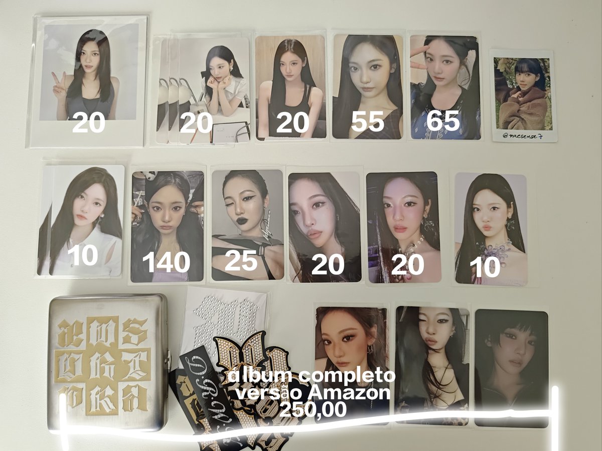 naesense's tweet photo. VENDO/VENDA 
 💰 aespa 💰

💲 valor na imagem + frete fixo 15,00 para pcs
⚠️ alguns pcs possuem marcas/avarias (não compre se for sensível)
📸 foto/vídeo no pv
 fb no ig naesense7 https://t.co/fdH8deI2xd
