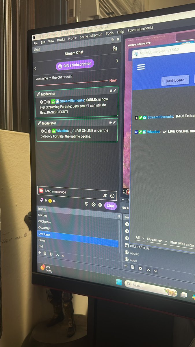 I haven’t done this in a while so bear with me! lol 

K4BLEx on twitch