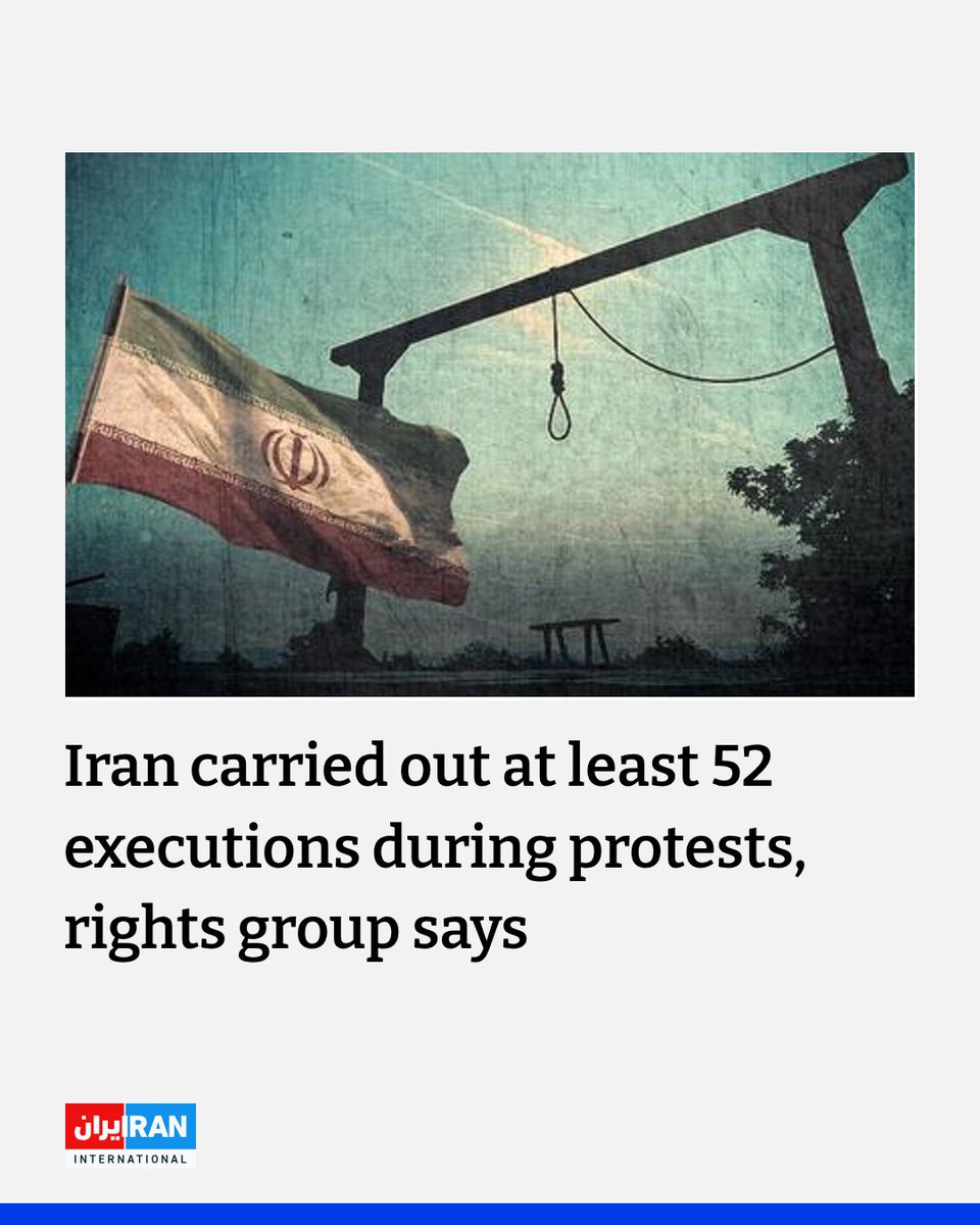 At least 52 prisoners were executed in Iran based on prior non-political convictions during a period of nationwide protests and an ongoing internet shutdown, US-based rights group HRANA reported on Friday.
iranintl.com/en/202601163543