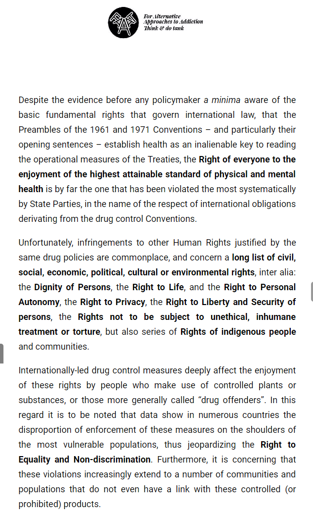 IgnacioCann's tweet photo. @yanisvaroufakis The #WarOnDrugs systematically curtails #HumanRights
#RightToHealth
#Dignity
#RightToLife
#PersonalAutonomy
#Privacy
RightTo #Liberty and #Security
NotToBeSubjectedTo #InhumanTreatment, #UnethicalTreatment, or #Torture
OrTheRightsOf #IndigenousCommunities https://t.co/EUbFOTyAKw