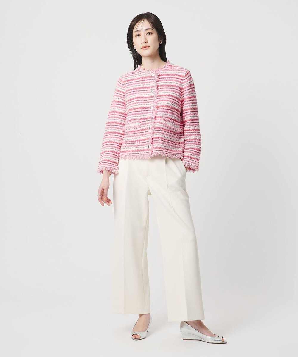 最終SALE★美品【UNITED ARROWS】ツイードライクニットカーディガン