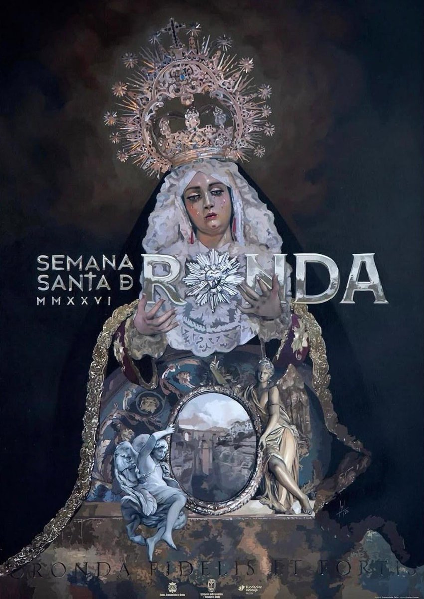 Cartel Oficial de la #SemanaSantaRonda2026 por Inmaculada Peña Ruiz <a href="/AHHyCCRonda/">AgrupacionHHyCCRonda</a> y protagonizada por la Virgen de la Amargura de <a href="/LosGitanosRonda/">Hdad Gitanos Ronda</a> 

#Ronda #TDSCofrade #SemanaSanta26