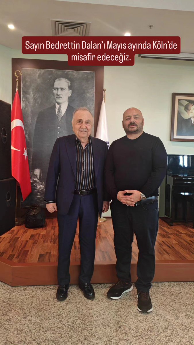 turkunid's tweet photo. 19 Mayıs kapsamında Atatürk'ü Anma konferans kapsamında, Eski İstanbul Büyükşehir Belediye Başkanı ve Yeditepe Üniversitesi Kurucu Başkanı Sayın Bedrettin Dalan’ı Almanya’da ağırlayacağız.
#BedrettinDalan #İstanbul #Almanya #Mayıs #YeditepeÜniversitesi #Türkiye #Atatürk #19Mayıs https://t.co/LvLRtGBl7O