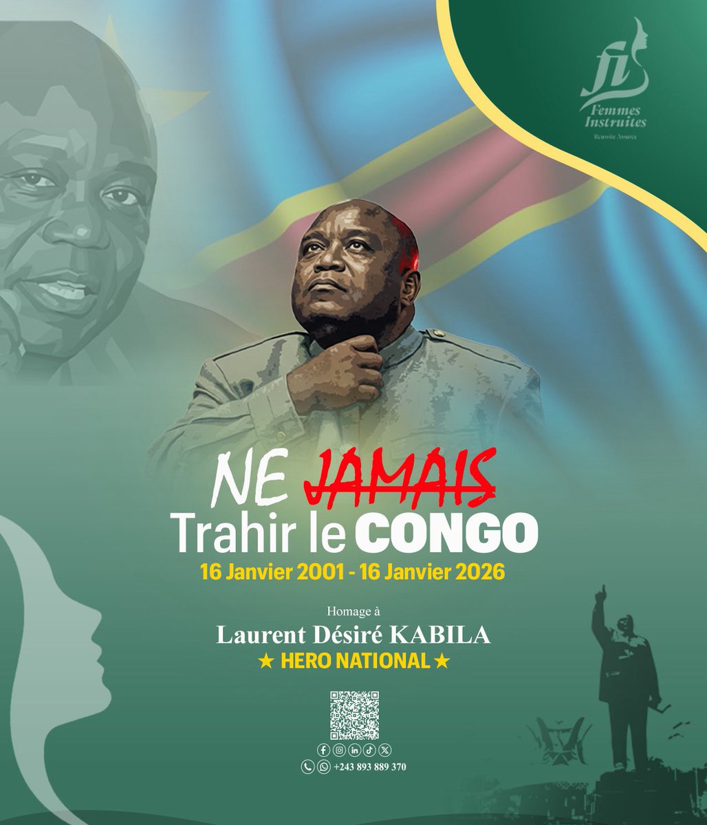 Certaines dates réveillent plus qu’un souvenir : elles convoquent la conscience.
Le 16 janvier rappelle qu’il exista un temps où le Congo parlait debout, sans compromis ni peur. Laurent-Désiré Kabila n’était pas qu’un homme, il incarnait une exigence de dignité et de souveraineté
