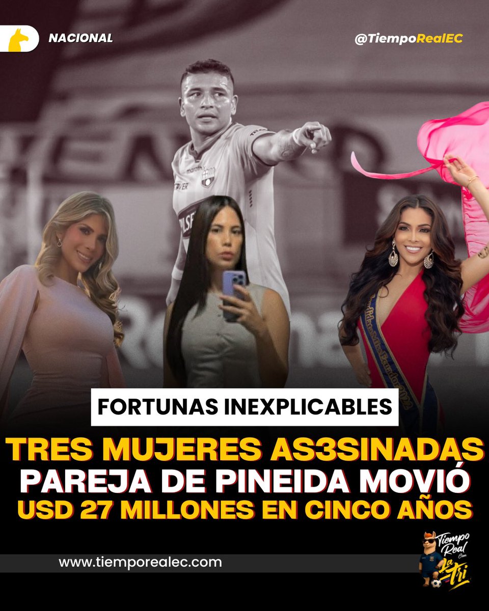 🕵️‍♀️ .#ATENCIÓN || Fortunas inexplicables: tres mujeres as3sinadas movían millones de origen desconocido

💥 El asesinato del futbolista Mario Pineida destapó una arista inesperada: la fortuna inexplicable de la mujer que murió junto a él, Guisella Fernández Ramírez. Aunque su