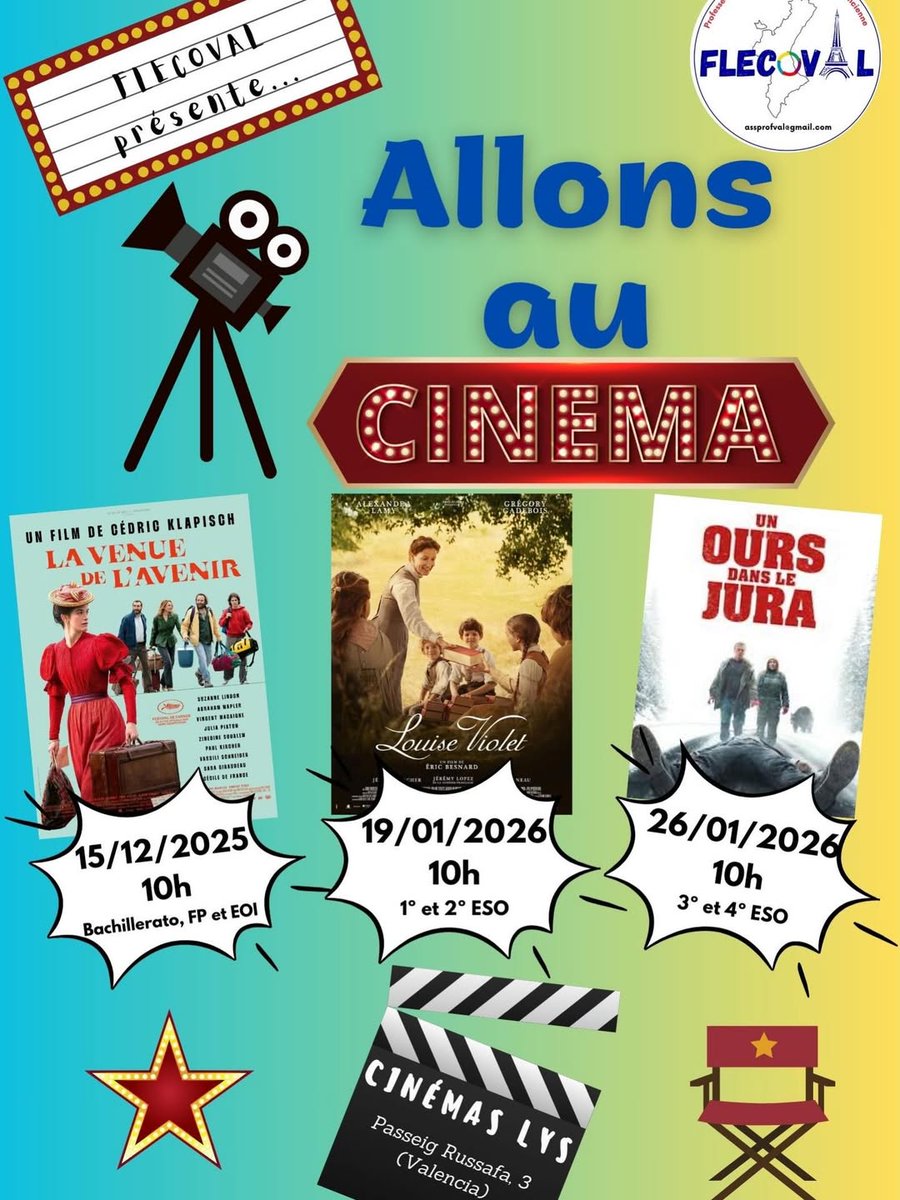 FLECOVAL's tweet image. Nous attendons, comme toujours, une grande participation de votre part. Merci !
#allonsaucinéma #flecoval #français #fle