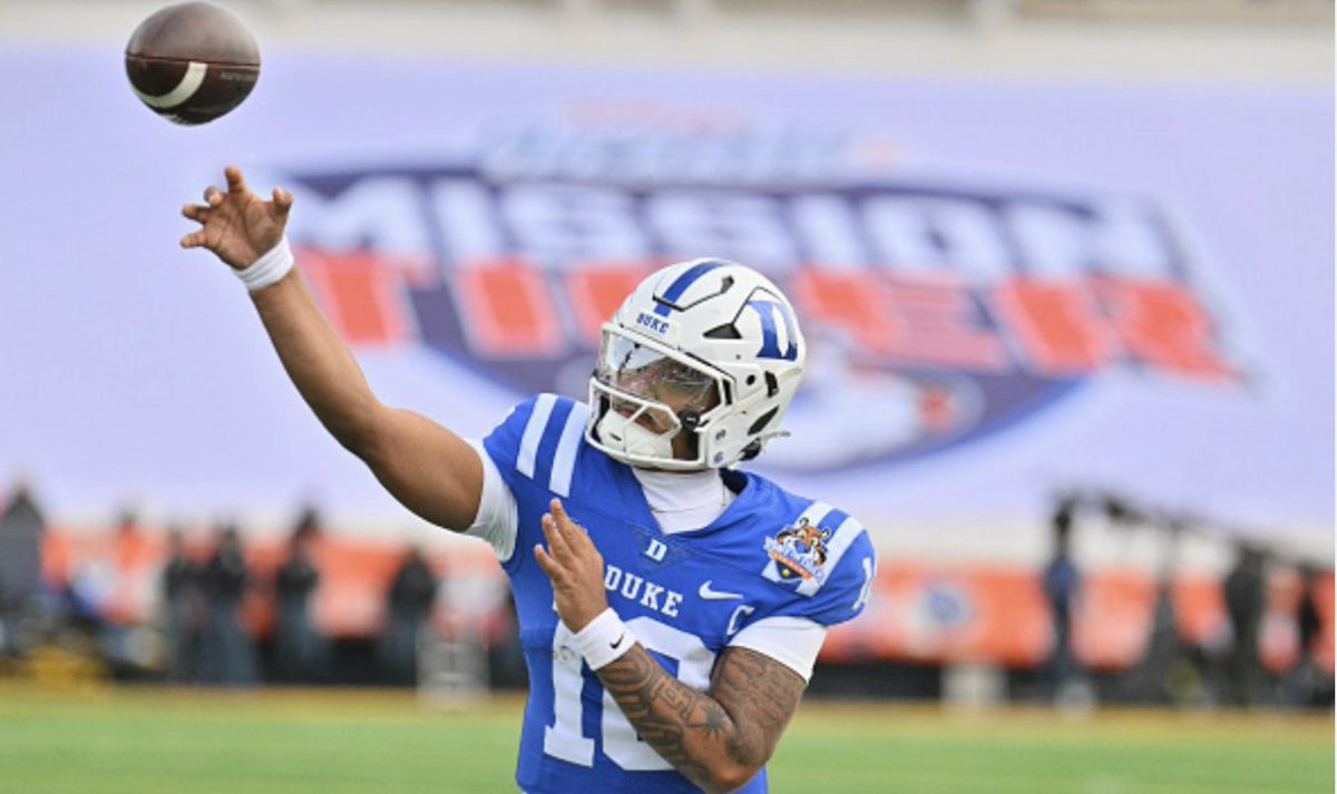 PeteThamel's tweet image. Source: Duke QB Darian Mensah plans to enter the NCAA transfer portal. He's submitted his request for transfer paperwork.