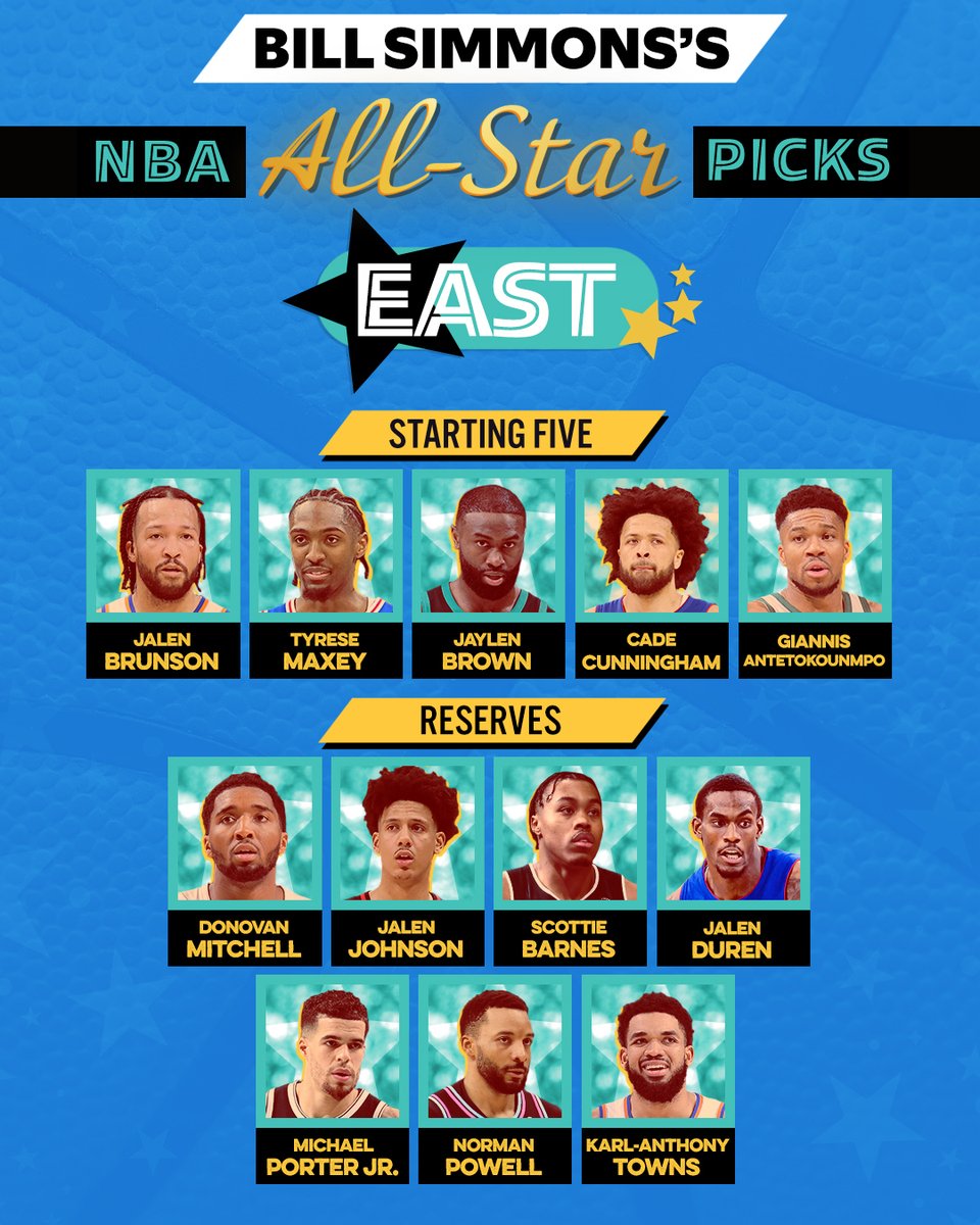 ringer's tweet image. @BillSimmons's NBA All-Star picks!

Who do you think should make this year's NBA All-Star Game?