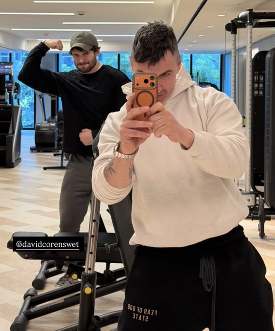 screentime's tweet image. David Corenswet is back in the gym getting fit for James Gunn's 'MAN OF TOMORROW'