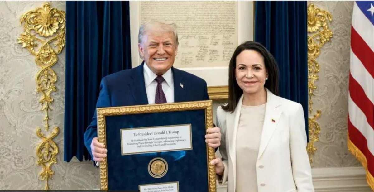 Análisis: Encuentro <a href="/MariaCorinaYA/">María Corina Machado</a> y <a href="/POTUS/">President Donald J. Trump</a> en la Casa Blanca: 

1. Dimensión política (realineamiento de poder). Reconocimiento de liderazgo. El solo hecho del encuentro sitúa a María Corina Machado como interlocutora legítima ante el poder ejecutivo de EE.UU., desplazando la
