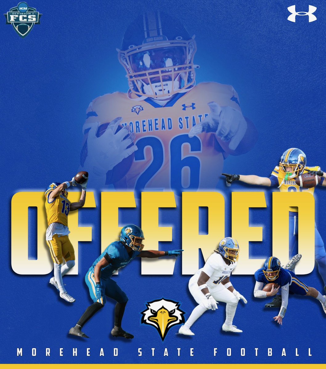 After a great conversation with <a href="/CoachEverhart/">Travis Everhart</a> I’m honored to receive a division 1 offer to continue my athletic and academic career <a href="/MSUEaglesFB/">Morehead State Football</a>!!!
Can’t wait for the OV on the 1st!