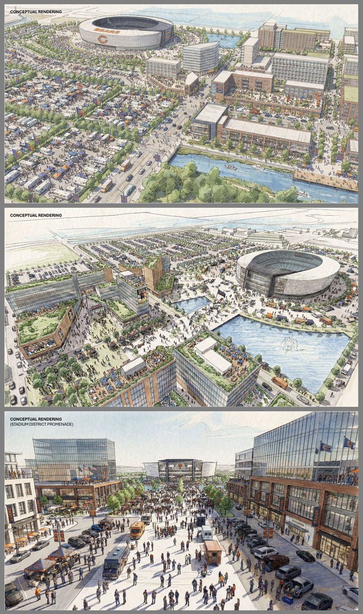 itsfickybaby's tweet image. The city of Gary has released renderings for the potential Chicago Bears stadium