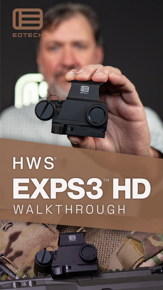 EOTECHInc's tweet photo. From the inside out, it’s built different. JB explains how the new EXPS3-HD raises the bar for durability, speed, and control—delivering next-generation holographic performance in a heavy-duty design built to withstand real-world abuse.

Learn more here:

https://t.co/aOAZvGYkDH

#EOTECH
