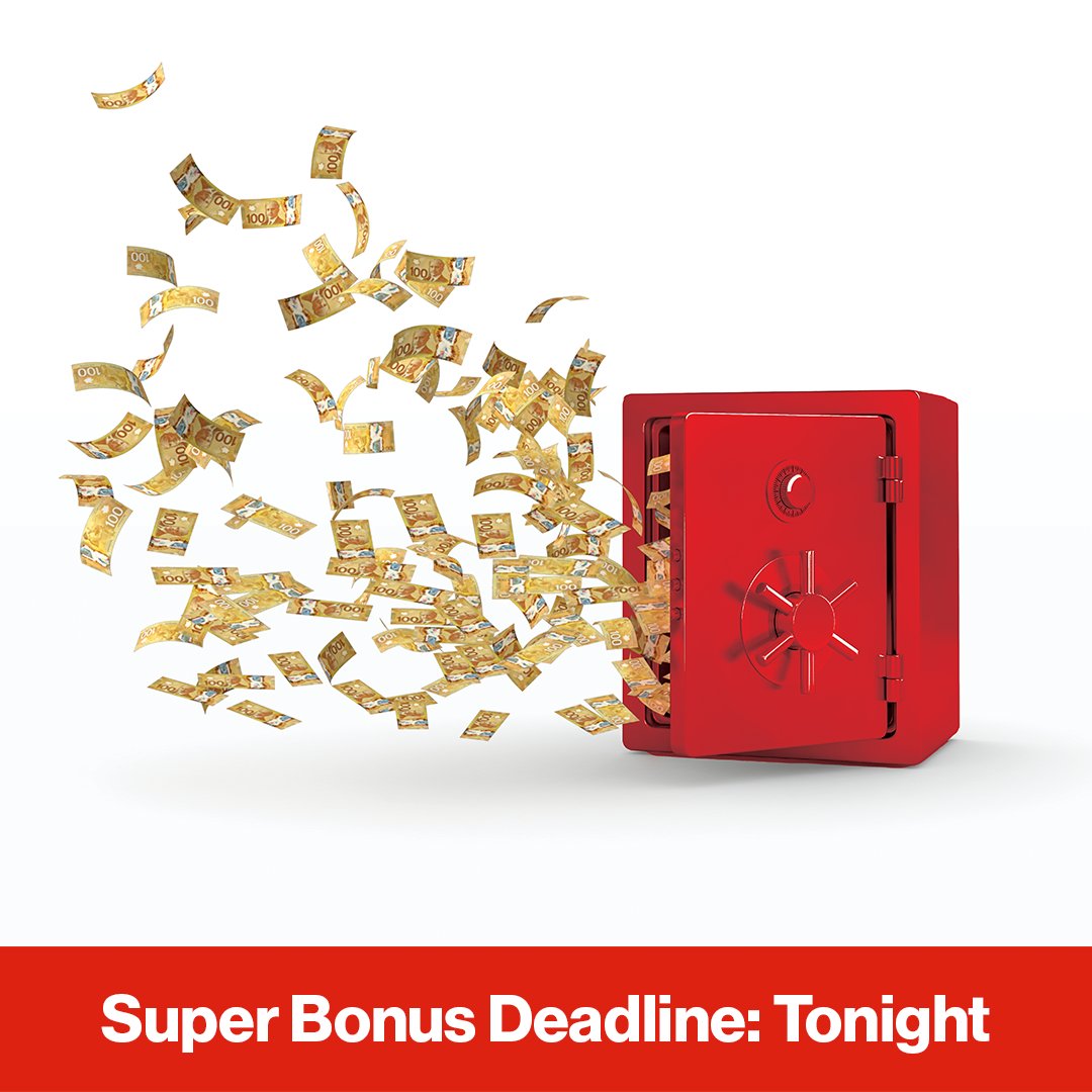 The Super Bonus Deadline is midnight tonight! Don't miss out on your last chance to win $50,000 bonus cash. Also, play for a chance at one of 5,825 free Classic Lottery tickets for more opportunities to win the $1 Million Grand Prize.

Play now: heartandstrokelottery.ca