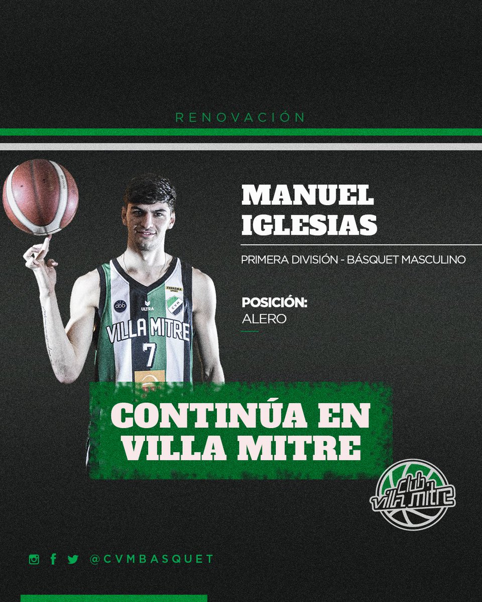 𝐑𝐄𝐍𝐎𝐕𝐀𝐂𝐈𝐎𝐍 🔜 

¡Qué bueno contar otro año más con vos, Manu ! 👊

¿Vamos por la 4ta? 💚🤍🖤

#VamosLosPibes #SomosFamilia