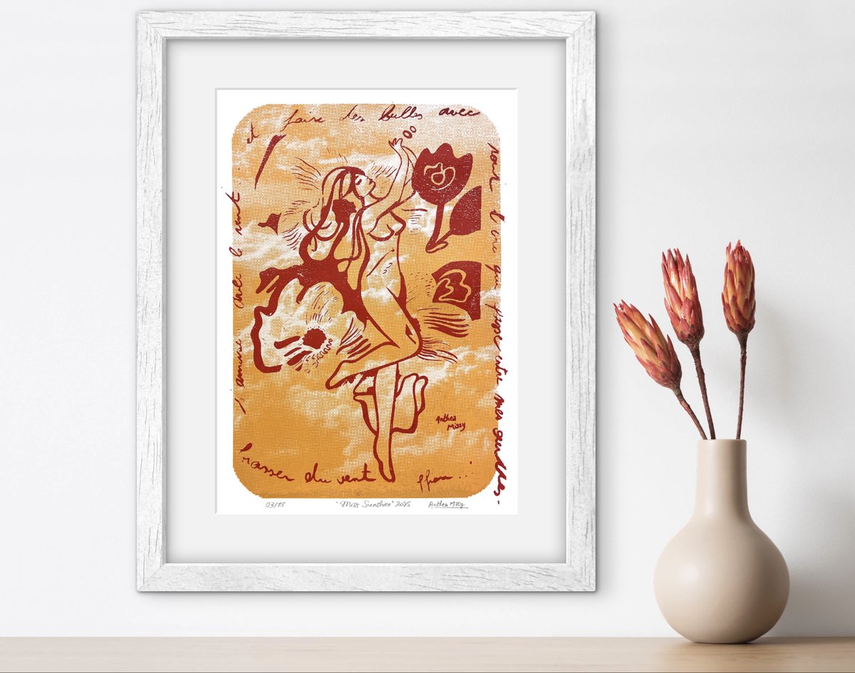 AddictedGallery's tweet photo. “The head of all flower heads is one flower; the sunflower in the sky…” ~ Curtis Tyrone Jones
🎨 Get Your Art Fix!
"Miss Sunshine" by Anthea Missy 🔗 https://t.co/PIzEijnQ94
A burst of joy - warmth, movement, energy.
#MissSunshine #JoyInArt #ColourAndMovement #CollectArt https://t.co/wsjcHXbTWJ