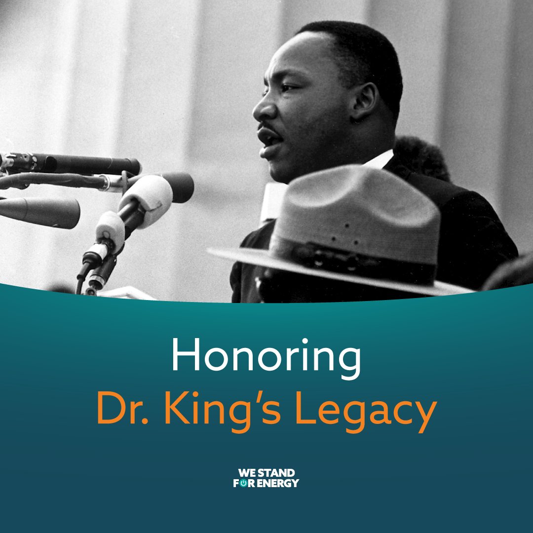 Today we honor Dr. Martin Luther King Jr. and his enduring legacy of justice, opportunity, and service.

Reliable, affordable energy helps power communities and support the opportunities he fought to expand.