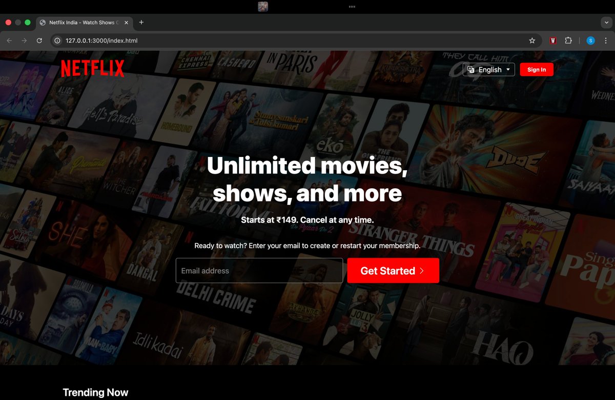 Soumya17_29's tweet photo. #Day_17
75 Days Challenge IETE-SF    
CSS Topics covered :-    
✅ Cloned NETFLIX 
👉🏻 Repository Link : https://t.co/KLVqnD9nRE
@IETE_BITS https://t.co/b6zqsckmA5