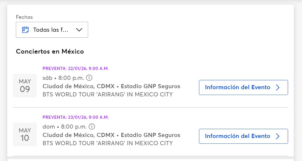 RoseChavez79's tweet photo. @Ticketmaster_Me DUDA! por qué ya no aparece el concierto del 7 de mayo en la página de TicketMaster? https://t.co/hWwpc5XenP