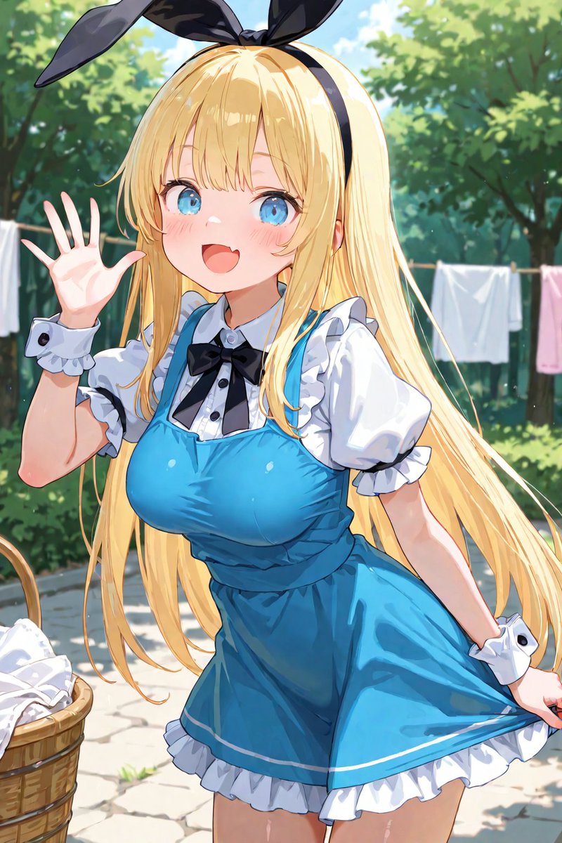 _momiji_dayo's tweet image. #illust 
#alice 
#laundry 
#shopping